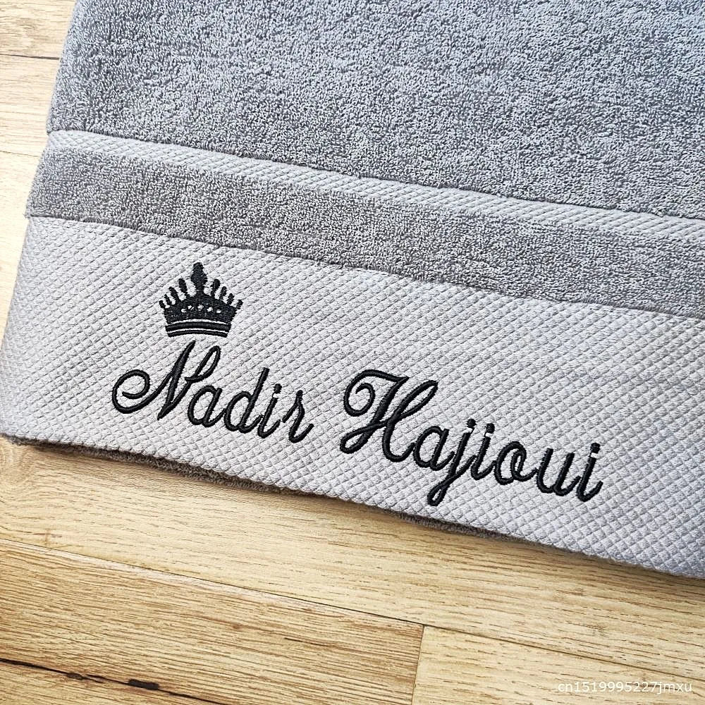 AHSNME Customized Crown Name Embroidery 100% Cotton Angel Cross Baby Christening Face Bath Towels Soft Gentle Bathing