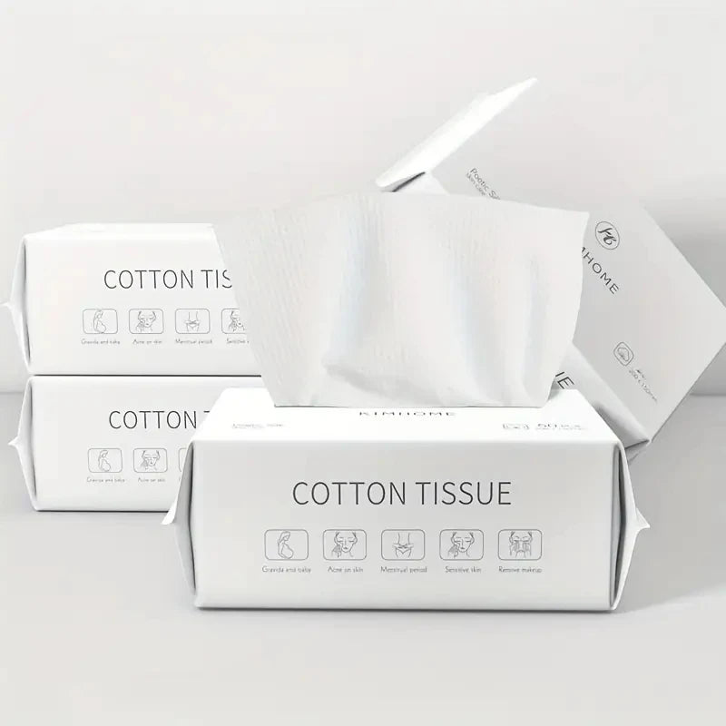 Premium 100pcs Disposable Face Towels for All Skin Types – Gentle Unscented Multipurpose Cleansing Pearl Pattern