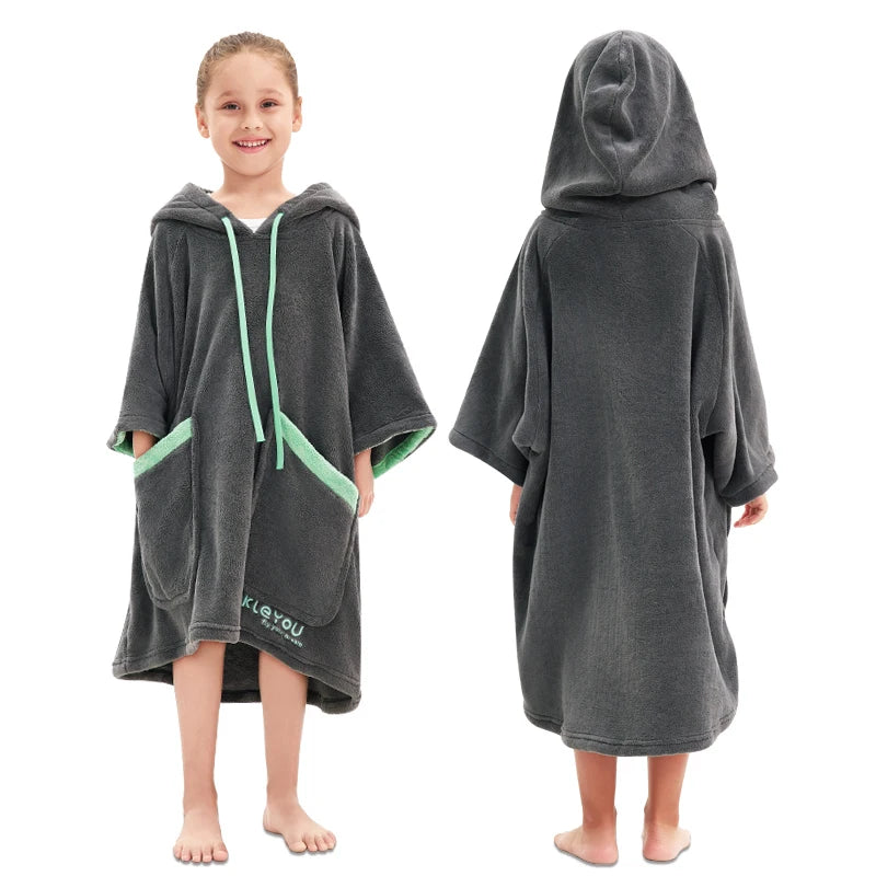 Kids Hooded Towel Toddler Boys Girls Bath Towels for Beach Swimming Pool Absorbent Wrap Poncho Robes for Children 2-12 Years