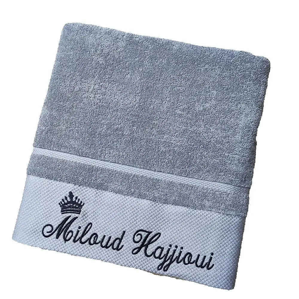 AHSNME Customized Crown Name Embroidery 100% Cotton Angel Cross Baby Christening Face Bath Towels Soft Gentle Bathing