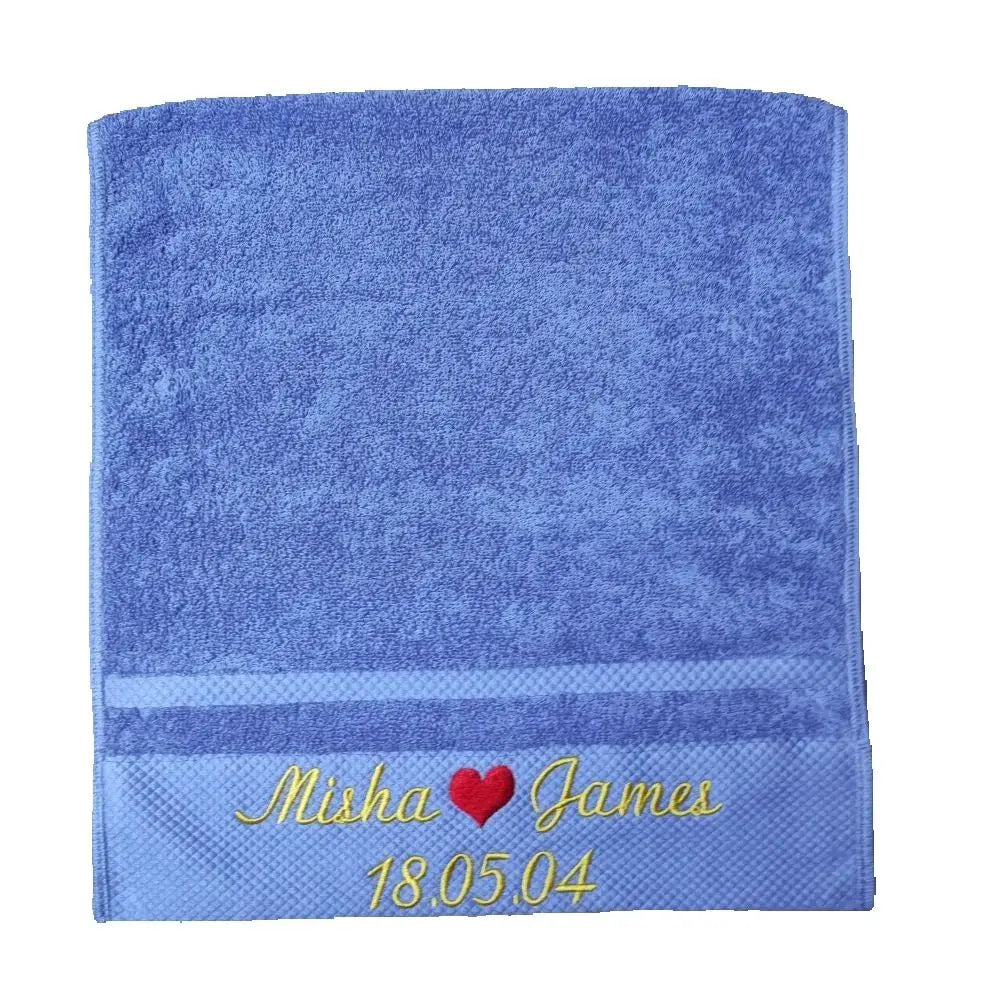 AHSNME Customized Crown Name Embroidery 100% Cotton Angel Cross Baby Christening Face Bath Towels Soft Gentle Bathing